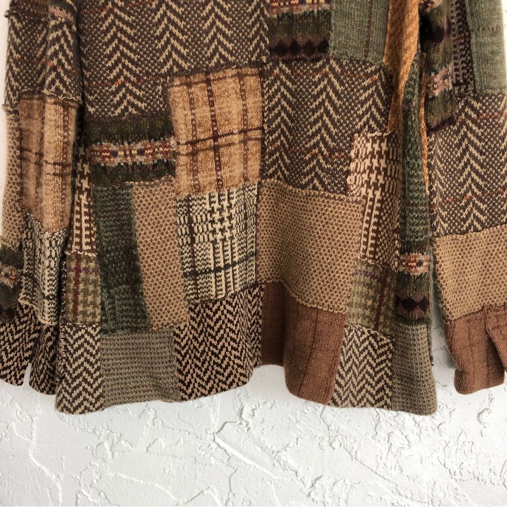 RALPH LAUREN COLLECTION Purple Label Patchwork Shawl-Collar Cardigan Size Medium - Picture 10 of 10